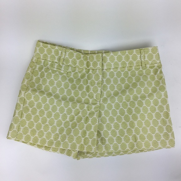 LOFT Pants - LOFT | Jacquard Chartreuse Polka Dot Shorts
